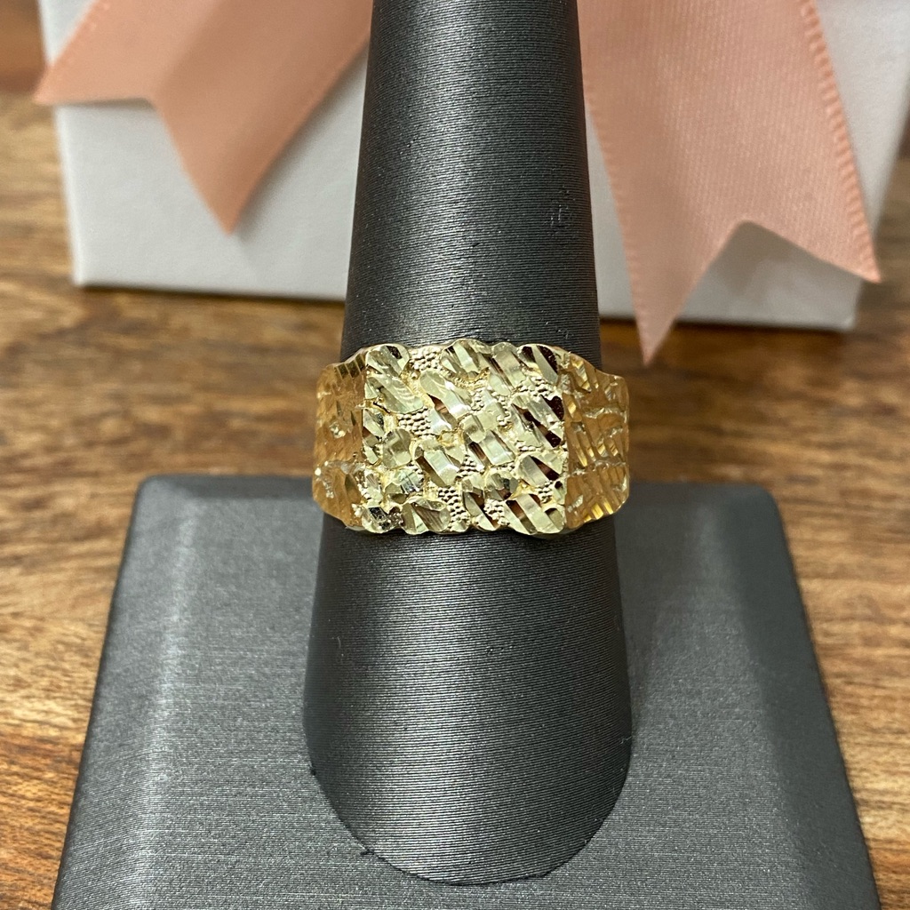 10k Yellow Gold Nugget Ring